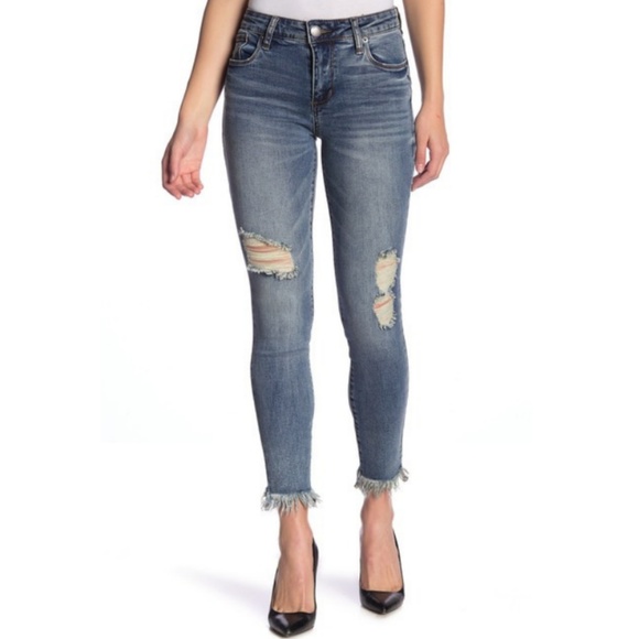 STS Blue Denim - STS BLUE Emma Ankle Skinny-Messy Frayed Jeans